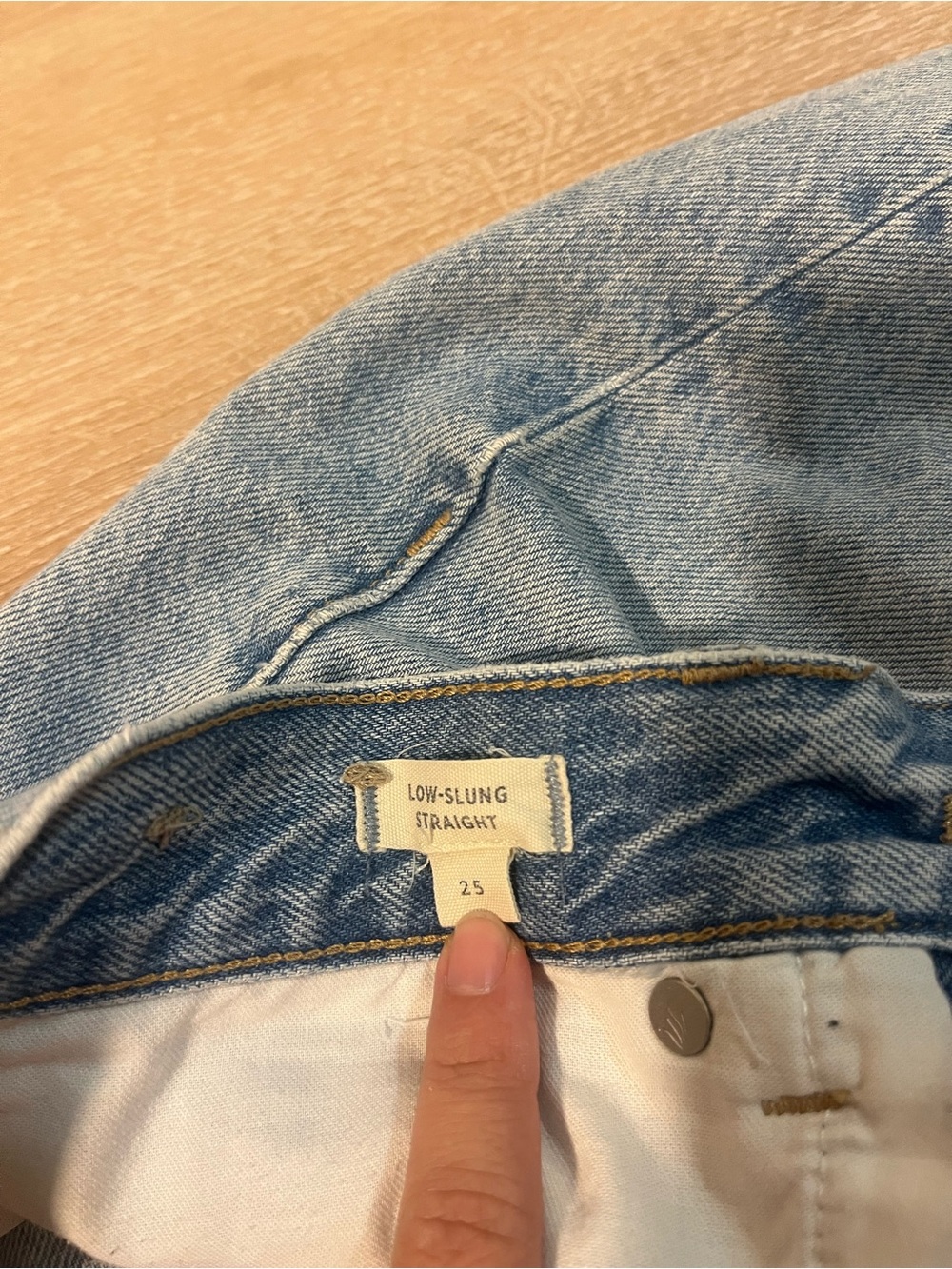 Light Blue Low-Slung Straight jeans Madewell - Size 25